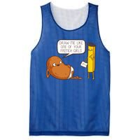 Draw Me Like One Of Your French Girls Fries Potato Funny Mesh Reversible Basketball Jersey Tank