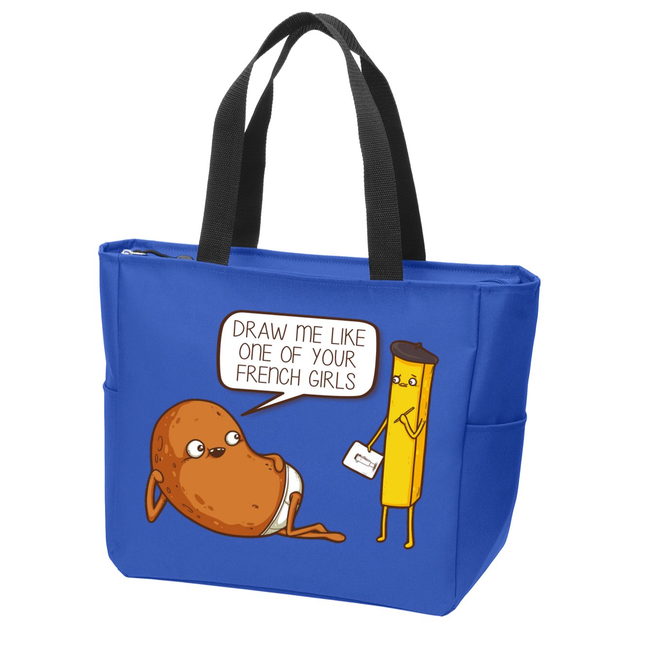 Draw Me Like One Of Your French Girls Fries Potato Funny Zip Tote Bag