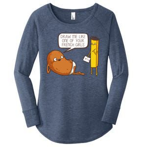 Draw Me Like One Of Your French Girls Fries Potato Funny Women's Perfect Tri Tunic Long Sleeve Shirt