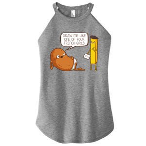 Draw Me Like One Of Your French Girls Fries Potato Funny Women's Perfect Tri Rocker Tank