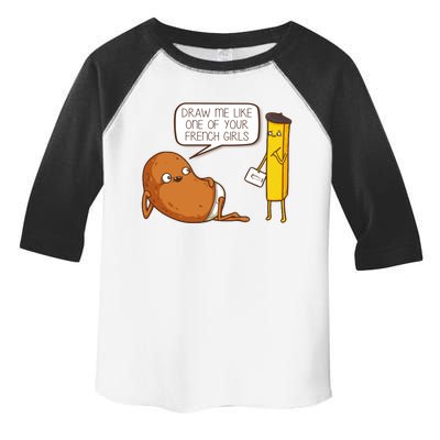 Draw Me Like One Of Your French Girls Fries Potato Funny Toddler Fine Jersey T-Shirt