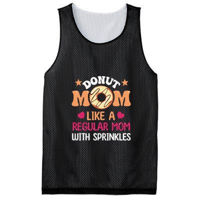 Donut Mom Like A Regular Wwith Spprinkles Doughnut Mother's Day Gift Mesh Reversible Basketball Jersey Tank