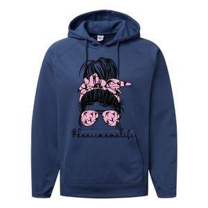 Dance Mama Life Dance Mom Of A Dancing Mother Gift Performance Fleece Hoodie