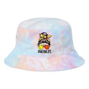 Dy Mom Life Softball Basketball Mommy Mothers Day Messy Bun Tie Dye Newport Bucket Hat