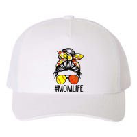 Dy Mom Life Softball Basketball Mommy Mothers Day Messy Bun Yupoong Adult 5-Panel Trucker Hat