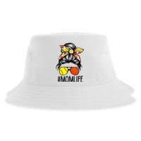 Dy Mom Life Softball Basketball Mommy Mothers Day Messy Bun Sustainable Bucket Hat