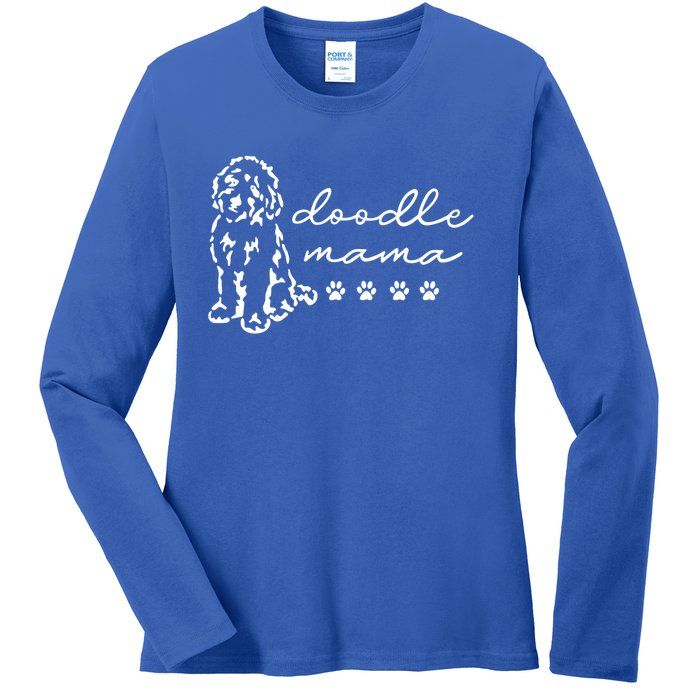 Doodle Mama Labradoodle Golden Gift Doodle Dog Lover Mom Gift Ladies Long Sleeve Shirt