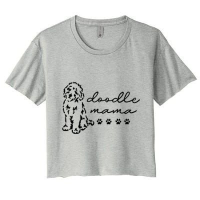 Doodle Mama Labradoodle Golden Gift Doodle Dog Lover Mom Gift Women's Crop Top Tee