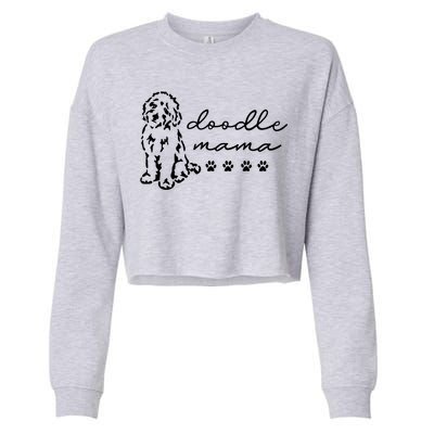 Doodle Mama Labradoodle Golden Gift Doodle Dog Lover Mom Gift Cropped Pullover Crew