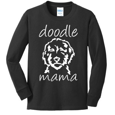 Doodle Mama Labradoodle Golden Doodle Dog Lover Mom Kids Long Sleeve Shirt