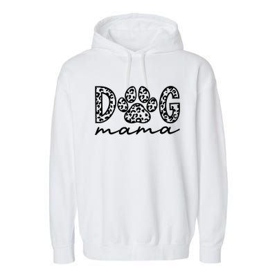 Dog Mama Leopard Dog Mom Leopard Dog Lover Garment-Dyed Fleece Hoodie