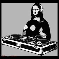 DJ Mona Lisa Drawstring Bag