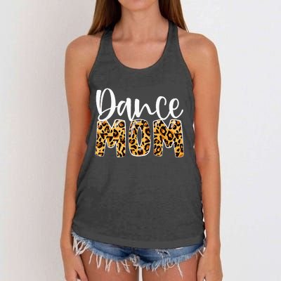 Dance Mom Leopard Dancer Lovers Ballerina Ballet Mothers Day Women's Knotted Racerback Tank