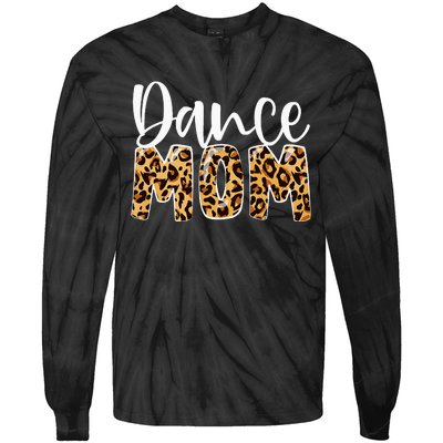 Dance Mom Leopard Funny Dance Mom Mother's Day Tie-Dye Long Sleeve Shirt