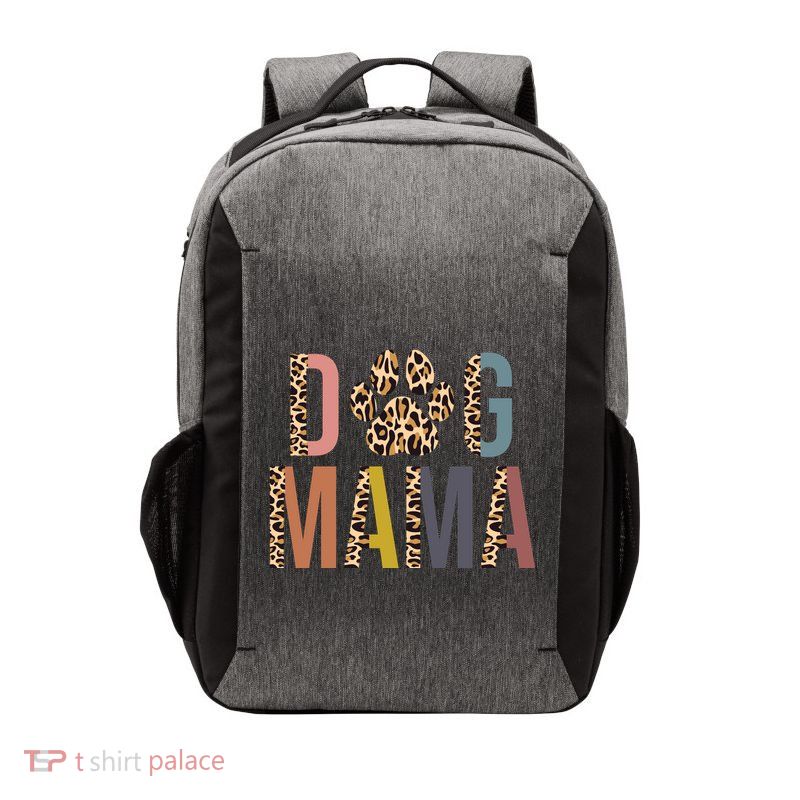 Dog Mama Leopard Paw Print Vector Backpack