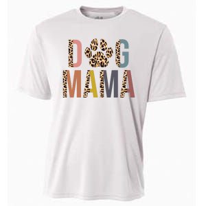 Dog Mama Leopard Paw Print Cooling Performance Crew T-Shirt