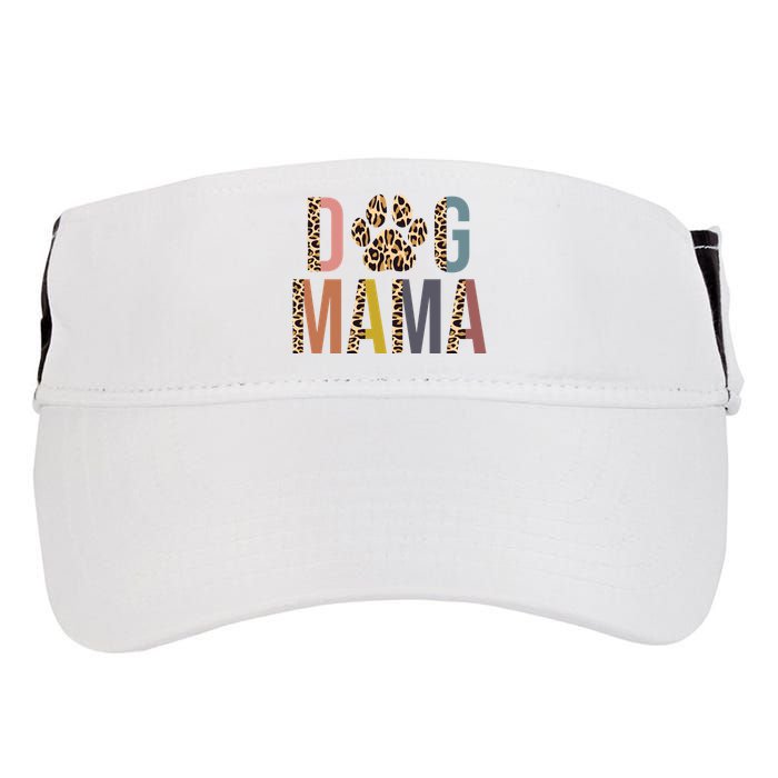 Dog Mama Leopard Paw Print Adult Drive Performance Visor