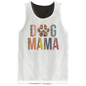 Dog Mama Leopard Paw Print Mesh Reversible Basketball Jersey Tank