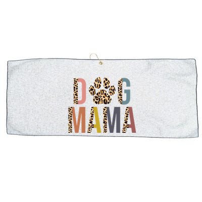 Dog Mama Leopard Paw Print Large Microfiber Waffle Golf Towel