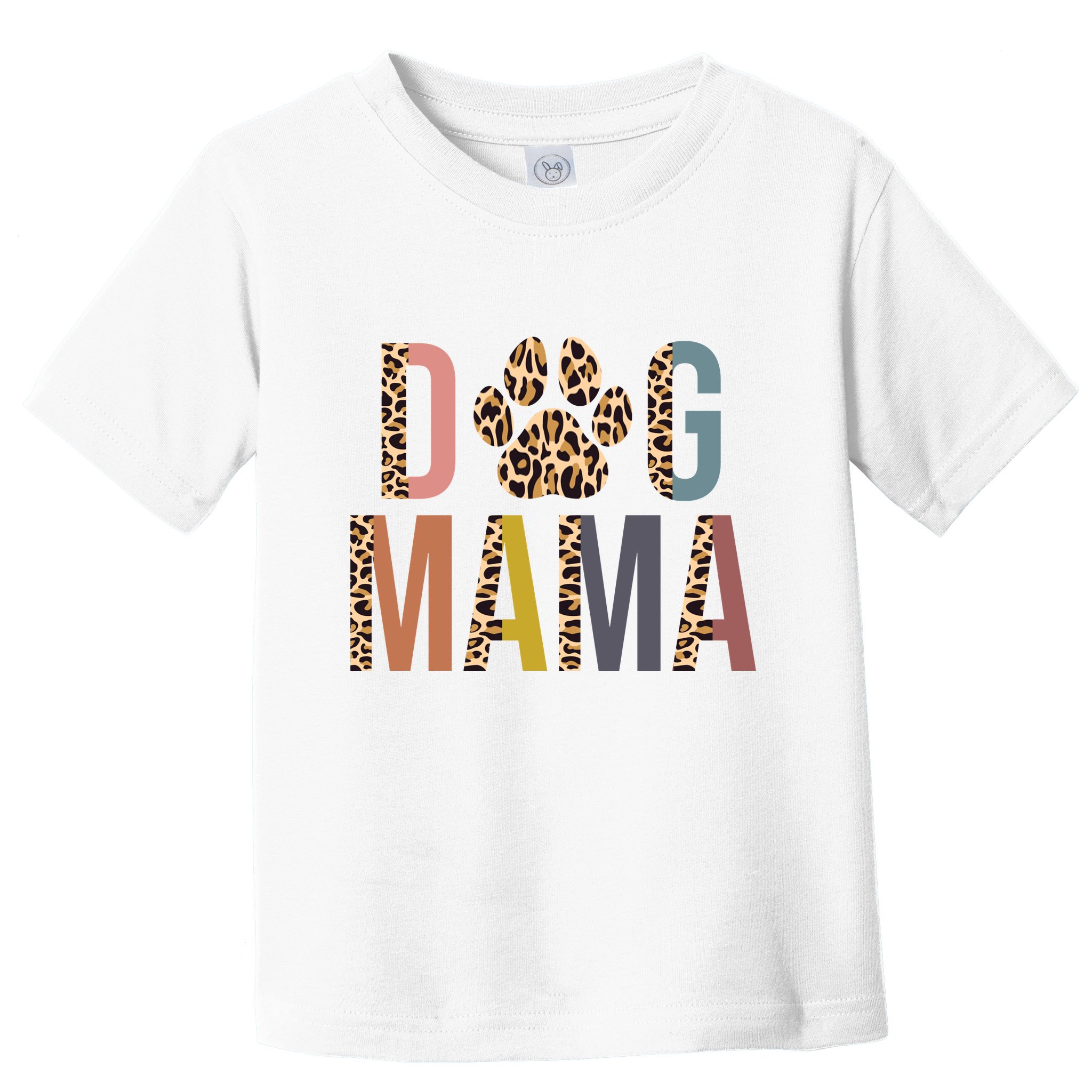 Dog Mama Leopard Paw Print Toddler T-Shirt