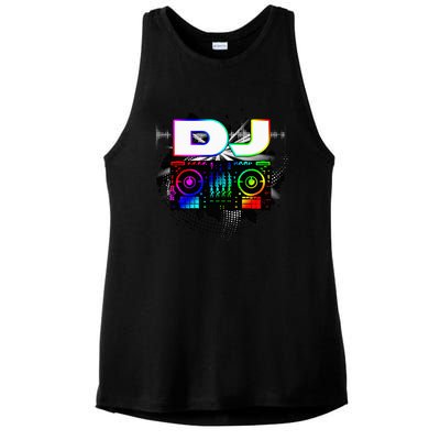 Dj Music Lover Music Player Sound Cool Funny Gift Ladies PosiCharge Tri-Blend Wicking Tank