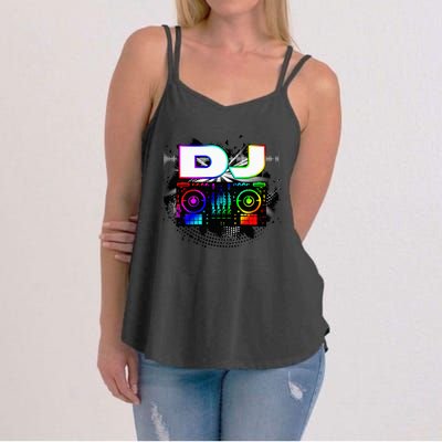 Dj Music Lover Music Player Sound Cool Funny Gift Women's Strappy Tank