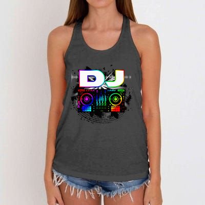 Dj Music Lover Music Player Sound Cool Funny Gift Women's Knotted Racerback Tank