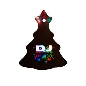 Dj Music Lover Music Player Sound Cool Funny Gift Ceramic Tree Ornament