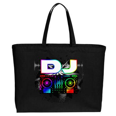 Dj Music Lover Music Player Sound Cool Funny Gift Cotton Canvas Jumbo Tote