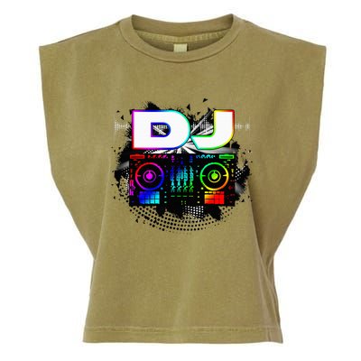 Dj Music Lover Music Player Sound Cool Funny Gift Garment-Dyed Women's Muscle Tee