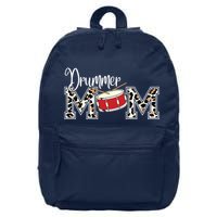 Drummer Mom Leopard Print Proud Drummer Mom Musical 16 in Basic Backpack