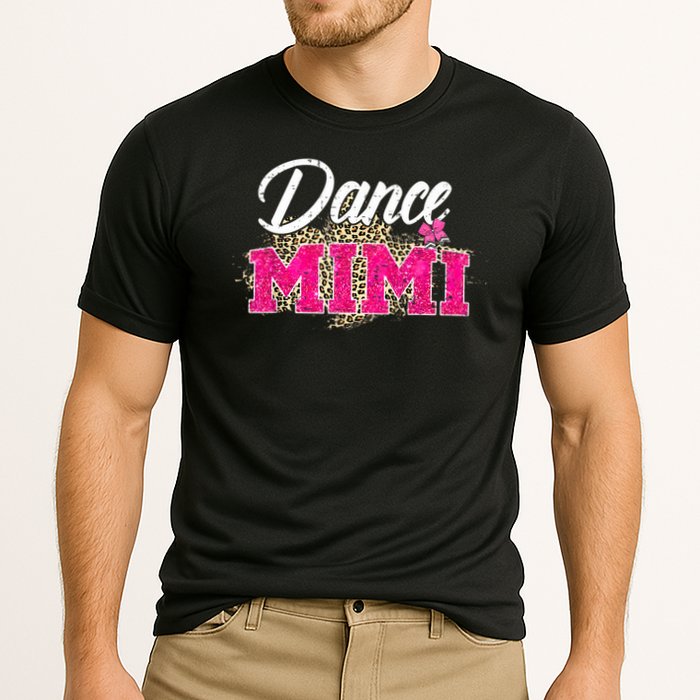 Dance Mimi Leopard Funny Dancing Mimi Mother's Day Cooling Performance Crew T-Shirt