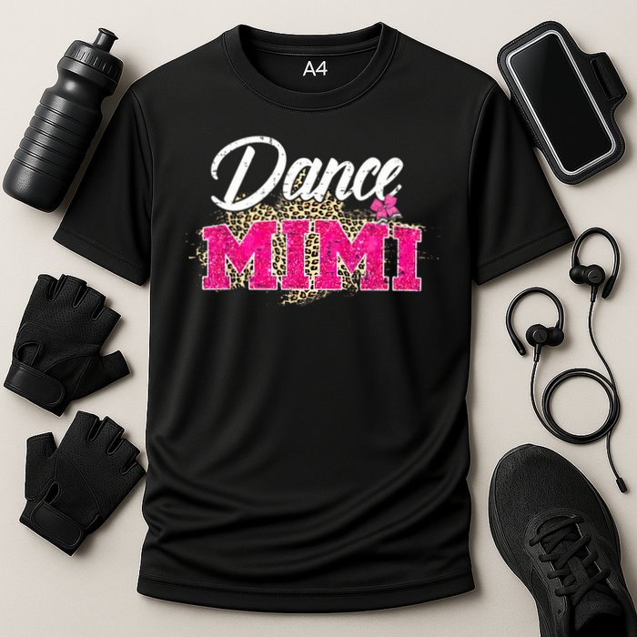 Dance Mimi Leopard Funny Dancing Mimi Mother's Day Cooling Performance Crew T-Shirt