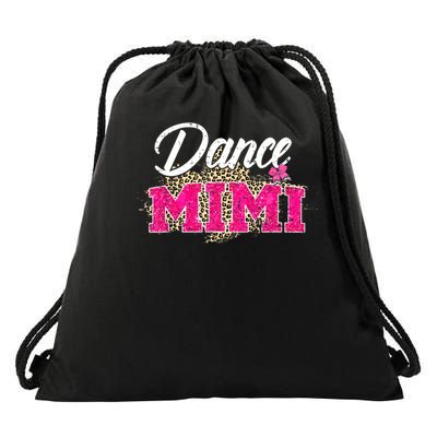 Dance Mimi Leopard Funny Dancing Mimi Mother's Day Drawstring Bag