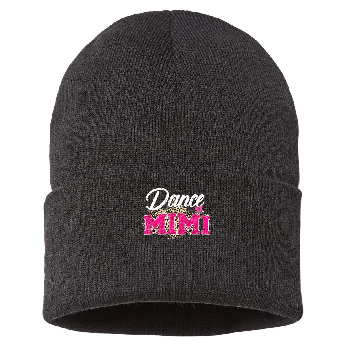 Dance Mimi Leopard Funny Dancing Mimi Mother's Day Sustainable Knit Beanie
