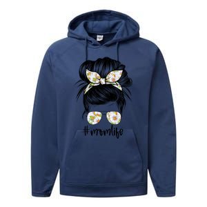 Daisy Mom Life For Wife Loves Daisy Meaningful Gift Performance Fleece Hoodie