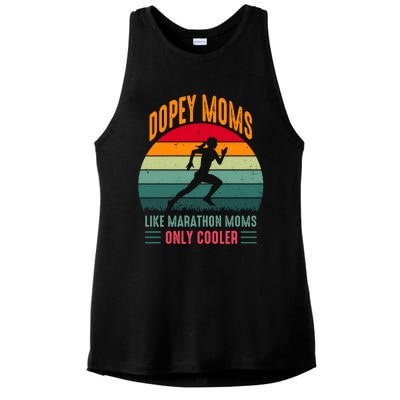 Dopey Moms Like Marathon Moms Only Cooler Vintage Ladies PosiCharge Tri-Blend Wicking Tank