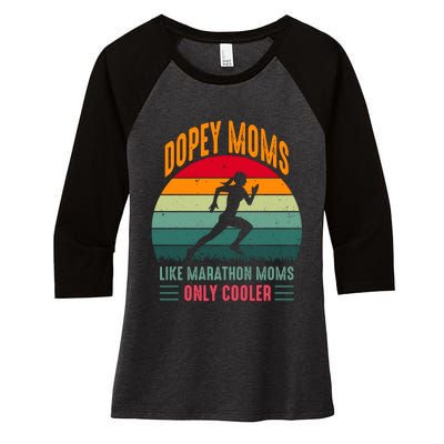 Dopey Moms Like Marathon Moms Only Cooler Vintage Women's Tri-Blend 3/4-Sleeve Raglan Shirt