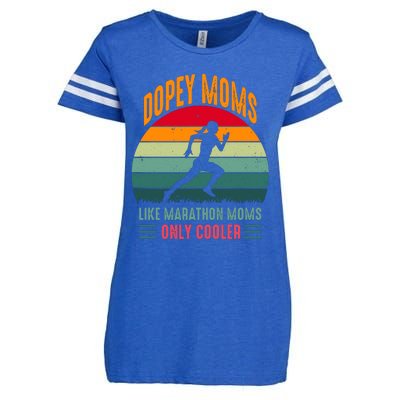 Dopey Moms Like Marathon Moms Only Cooler Vintage Enza Ladies Jersey Football T-Shirt