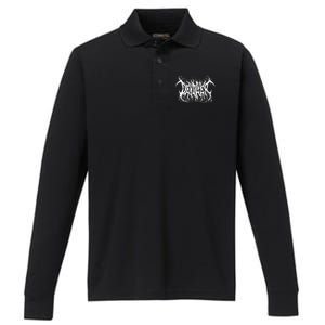 Devolver Metal Logo Performance Long Sleeve Polo