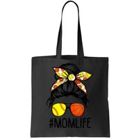 Dy Mom Life Softball Basketball Mommy Mothers Day Messy Bun Tote Bag