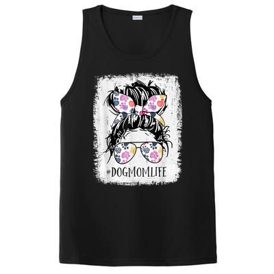 Dog Mom Life Messy Bun Hair Mothers Day Women Animal PosiCharge Competitor Tank