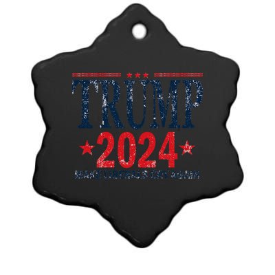 Dunny Make Liberals Cry Again Vintage Trump 2024 Ceramic Star Ornament