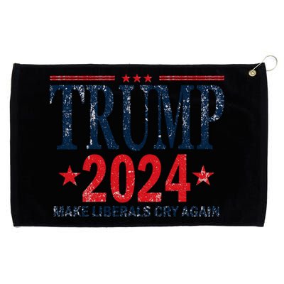 Dunny Make Liberals Cry Again Vintage Trump 2024 Grommeted Golf Towel