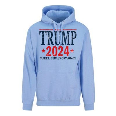 Dunny Make Liberals Cry Again Vintage Trump 2024 Unisex Surf Hoodie