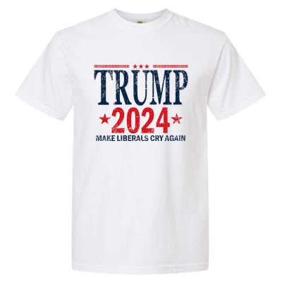 Dunny Make Liberals Cry Again Vintage Trump 2024 Garment-Dyed Heavyweight T-Shirt