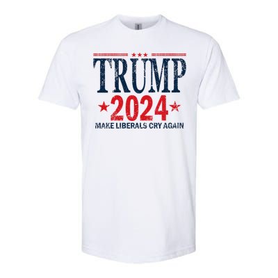 Dunny Make Liberals Cry Again Vintage Trump 2024 Softstyle CVC T-Shirt