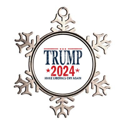 Dunny Make Liberals Cry Again Vintage Trump 2024 Metallic Star Ornament