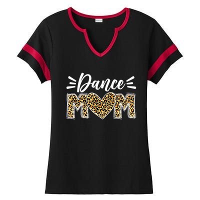 Dance Mom Leopard Funny Dancing Mom MotherS Day Gift Ladies Halftime Notch Neck Tee