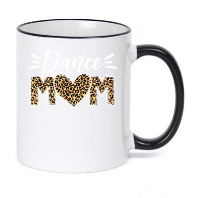 Dance Mom Leopard Funny Dancing Mom MotherS Day Gift 11oz Black Color Changing Mug